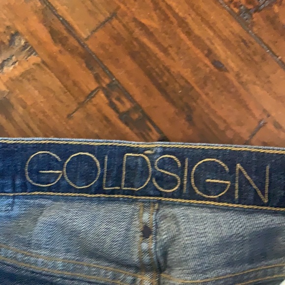 Goldsign Frontier Midrise Distressed Straight Leg Jeans - Size 24 - Picture 6 of 7
